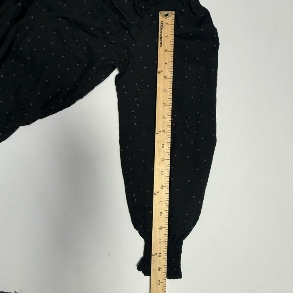 Madewell Voile ruffle pin tuck Black top XS - Picture 10 of 16